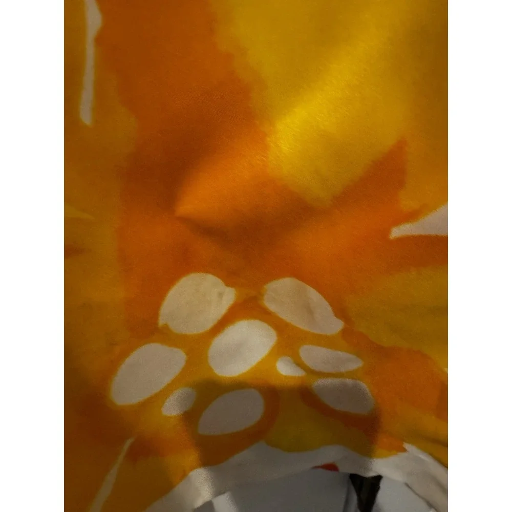 Vintage‎ Malia Honolulu Floral Maxi Dress Hawaiian Aloha Yellow Orange Sz S 70s - Picture 15 of 16